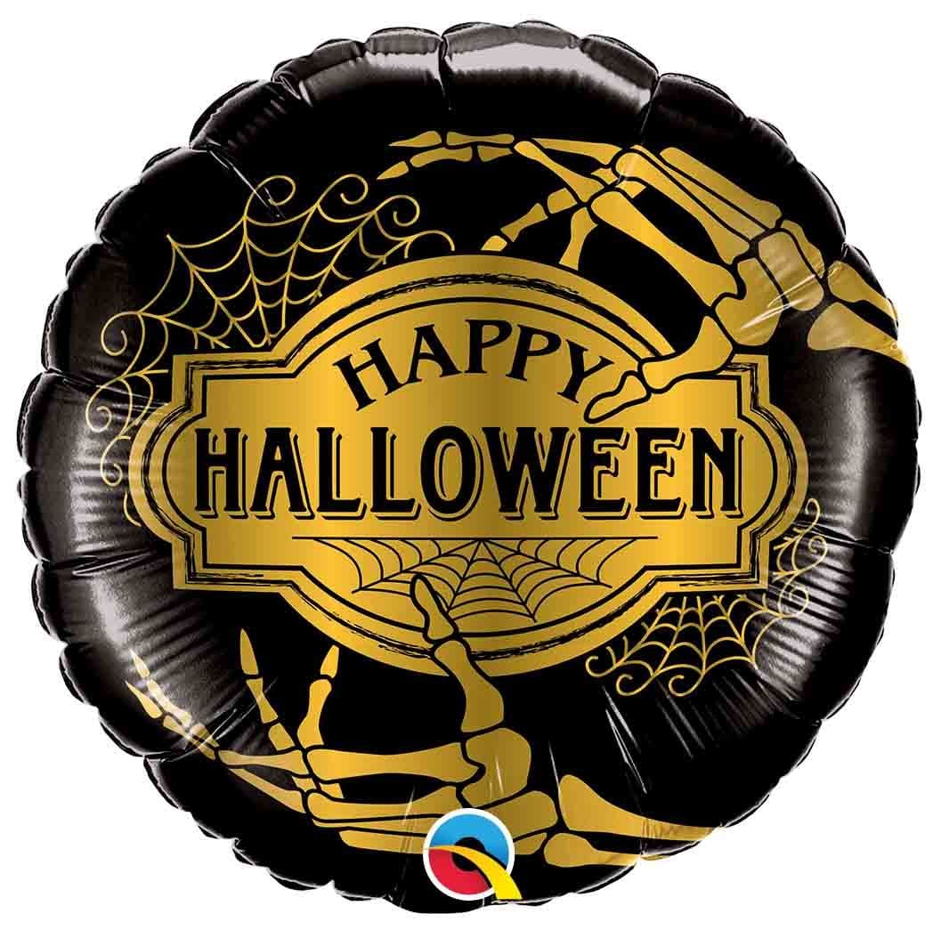 18 INCH FOIL HALLOWEEN GOLDEN SKELETON 1CTP
