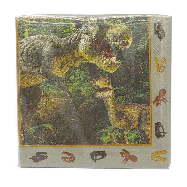 DINOSAUR ADVENTURE 2PLY PAPER NAPKINS 33X33CM 20CT