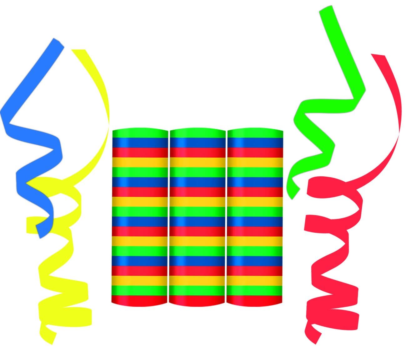 STREAMER(4COLORS MIXED BLUE YELLOW GREEN RED)3CTP