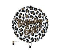 18 INCH AIR-HELIUM FOIL BIRTHDAY GIRLLEOPARD 1CTP