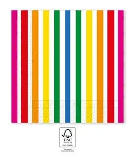 NAPKINS 3 PLY 33X33CM EDAY DESIGN FLUORESCENT 20CT