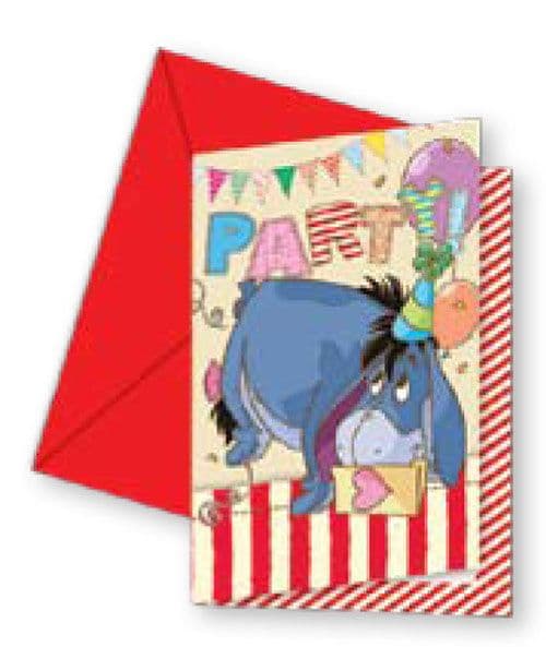 WINNIE ALPHABET INVITATIONS & ENVELOPES 6CT
