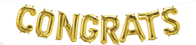 16 IN FOIL CONGRATS GOLD KIT AIR FILLED 1CTP