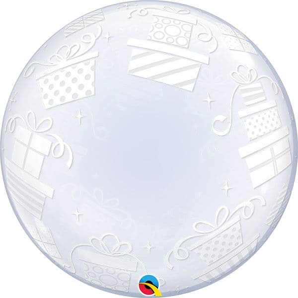 24 INCH DECO BUBBLE WRAPPED PRESENTS 1CTP