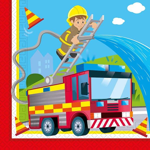 Firefighters Two Ply Paper Napkins 33x33cm 20ct