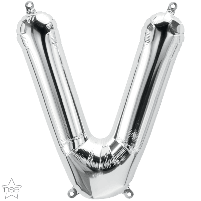 34 INCH FOIL SILVER LETTER V 1CTP
