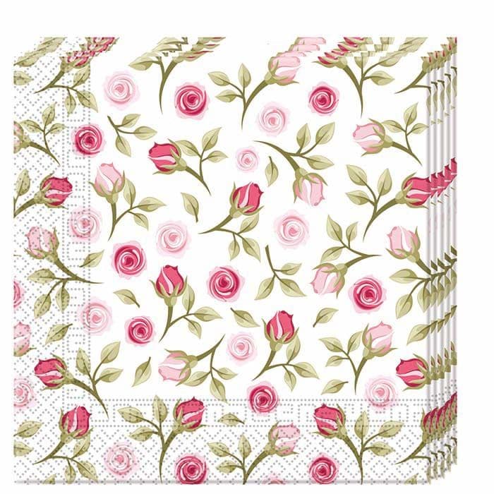 NAPKINS 3 PLY EVRYDAY DESIGN ROMNTIC ROSE 20CT