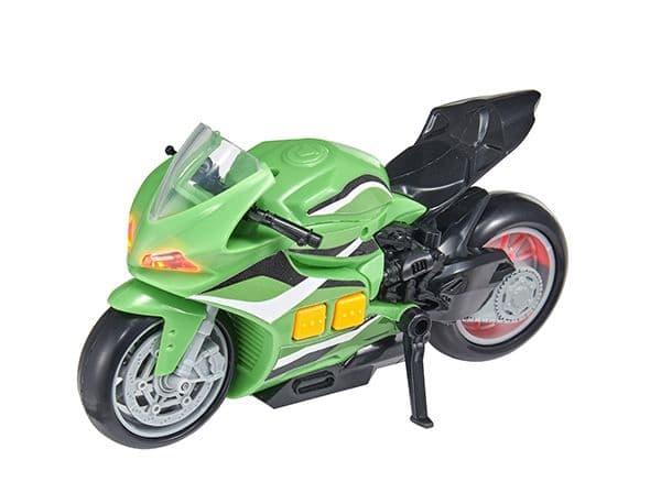 Teamsterz Street Minis Light & Sounds Street Bike (Green)