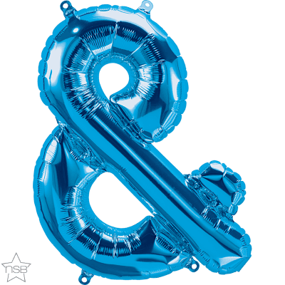 16 IN FOIL AMPERSAND BLUE AIR FILLED 1CTP