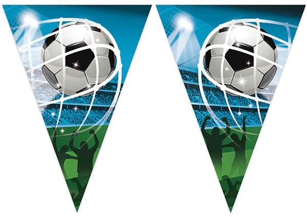 SOCCER FANS TRIANGLE PAPER FLAG BANNER 1CT