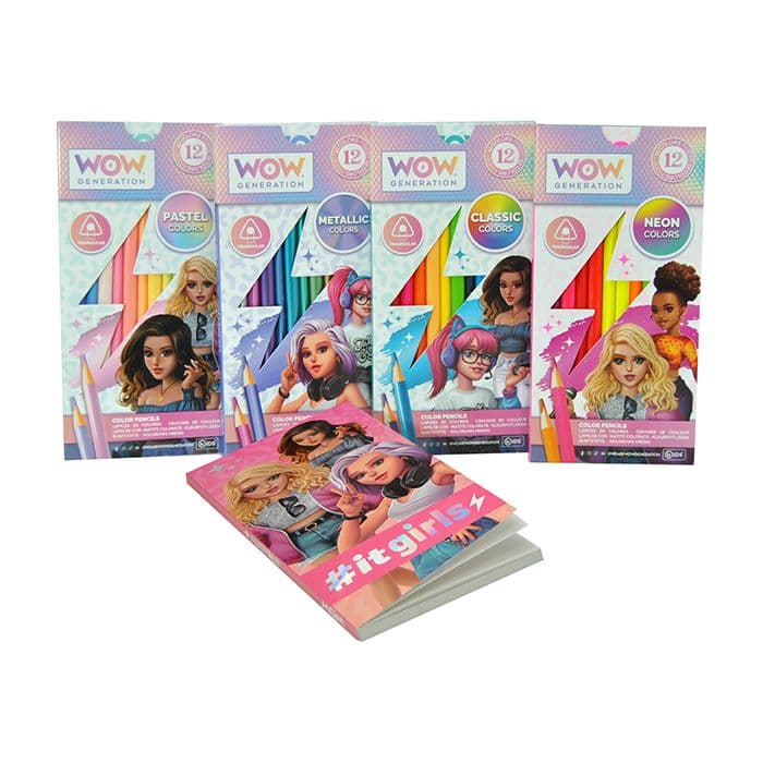 Wow Generation Set 36 Coloured Pencils W Notebook