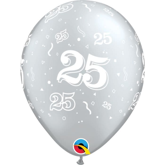 11 INCH LATEX SILVER 25-A-RND 50CTP