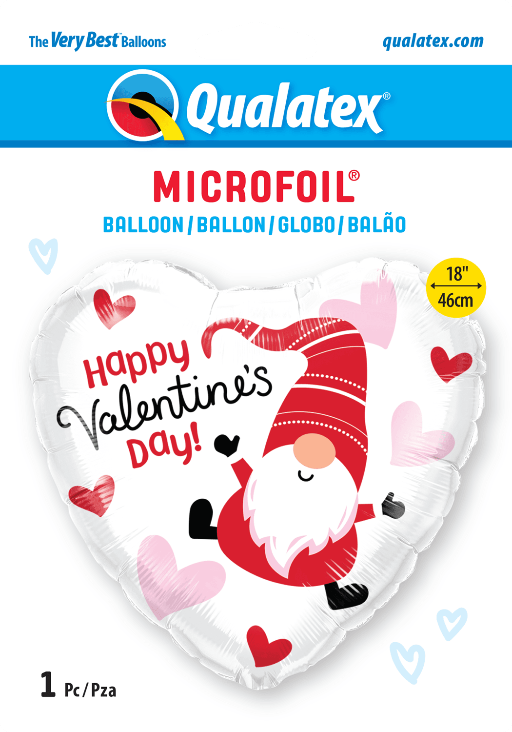 18 INCH FOIL VALENTINES DAY GNOME 1CTP