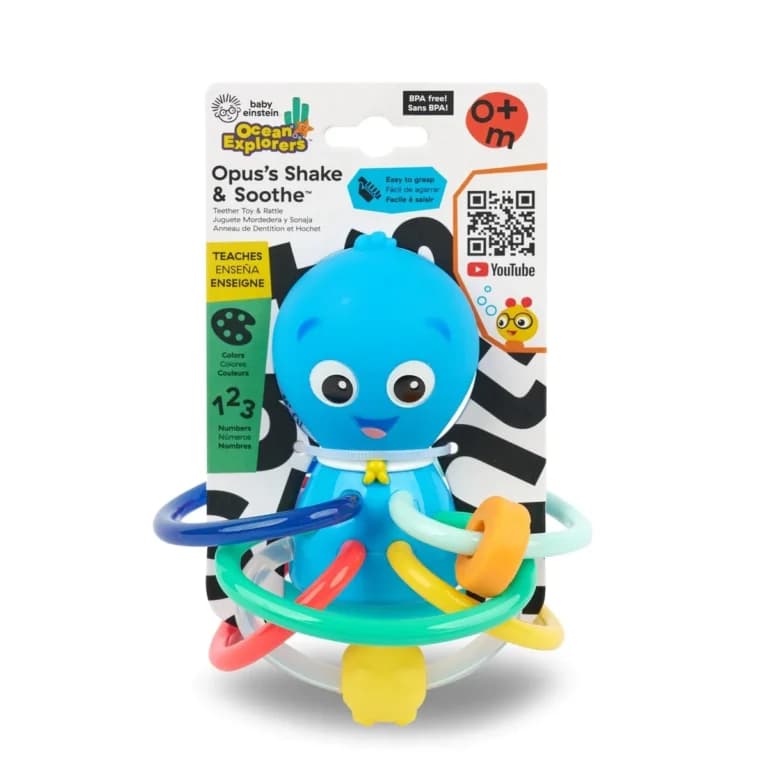 Baby Einstein Opus’s Shake and Soothe Teether Toy And Rattle