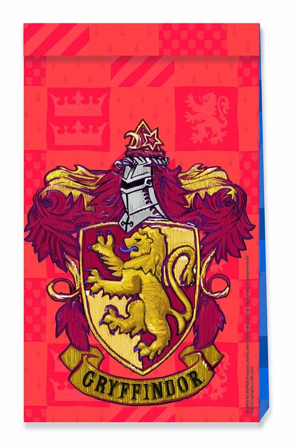 HARRY POTTER HOGWARTS HOUSE PAPER PARTY BAGS 4CT