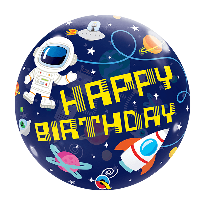 22 INCH SINGLE BUBBLE BIRTHDAY OUTER SPACE 1