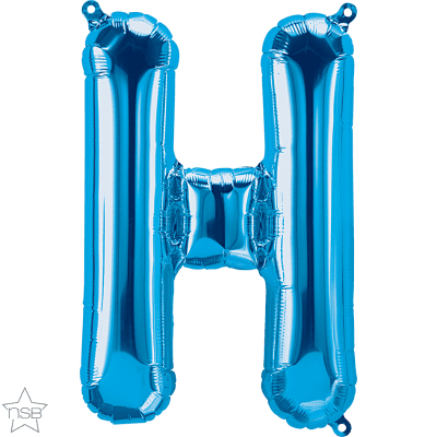 16 IN FOIL BLUE LETTER H AIR FILLED 1CTP