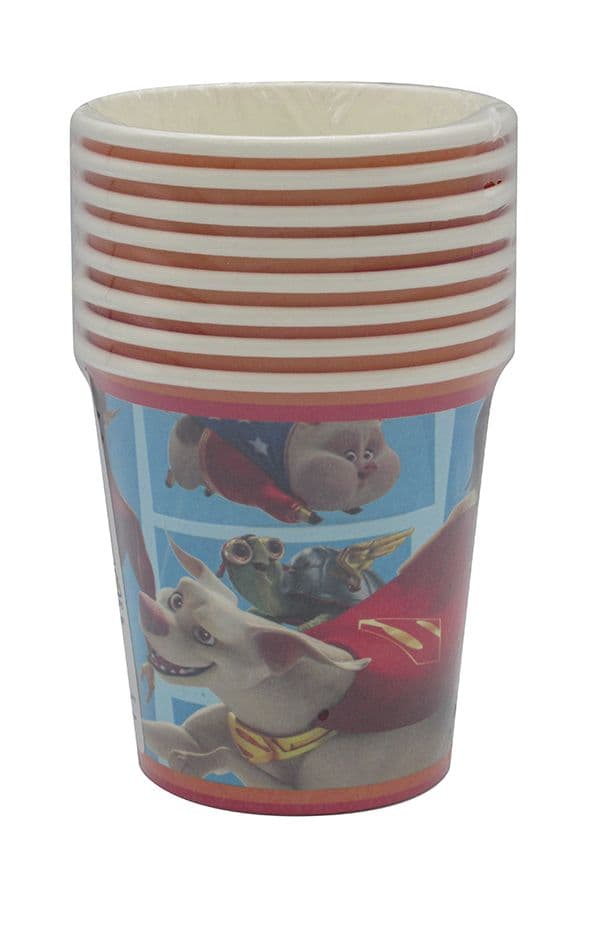 SUPERMAN & DC PETS PAPER CUPS 200ML 8CT