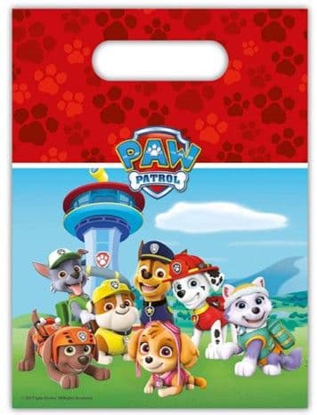 PAW PATROL RESCUE HEROES PLASTIC PARTY BAGS 6CT