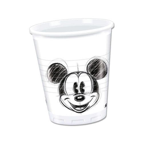 MICKEY FACES PLASTIC CUPS 200ML 25CT