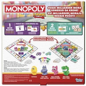 MONOPOLY JUNIOR SQUARE 2 IN 1
