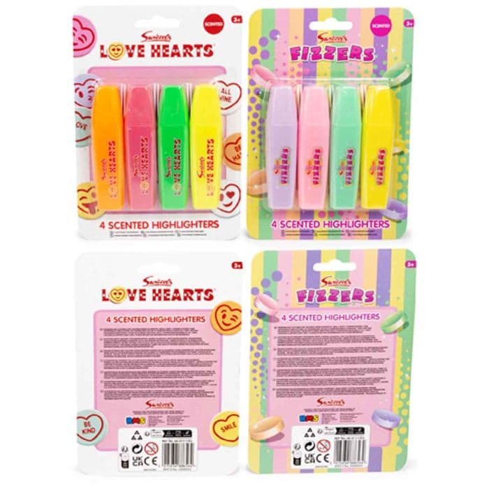 SWIZZELS 4 SCENTED HIGHLIGHTER PENS