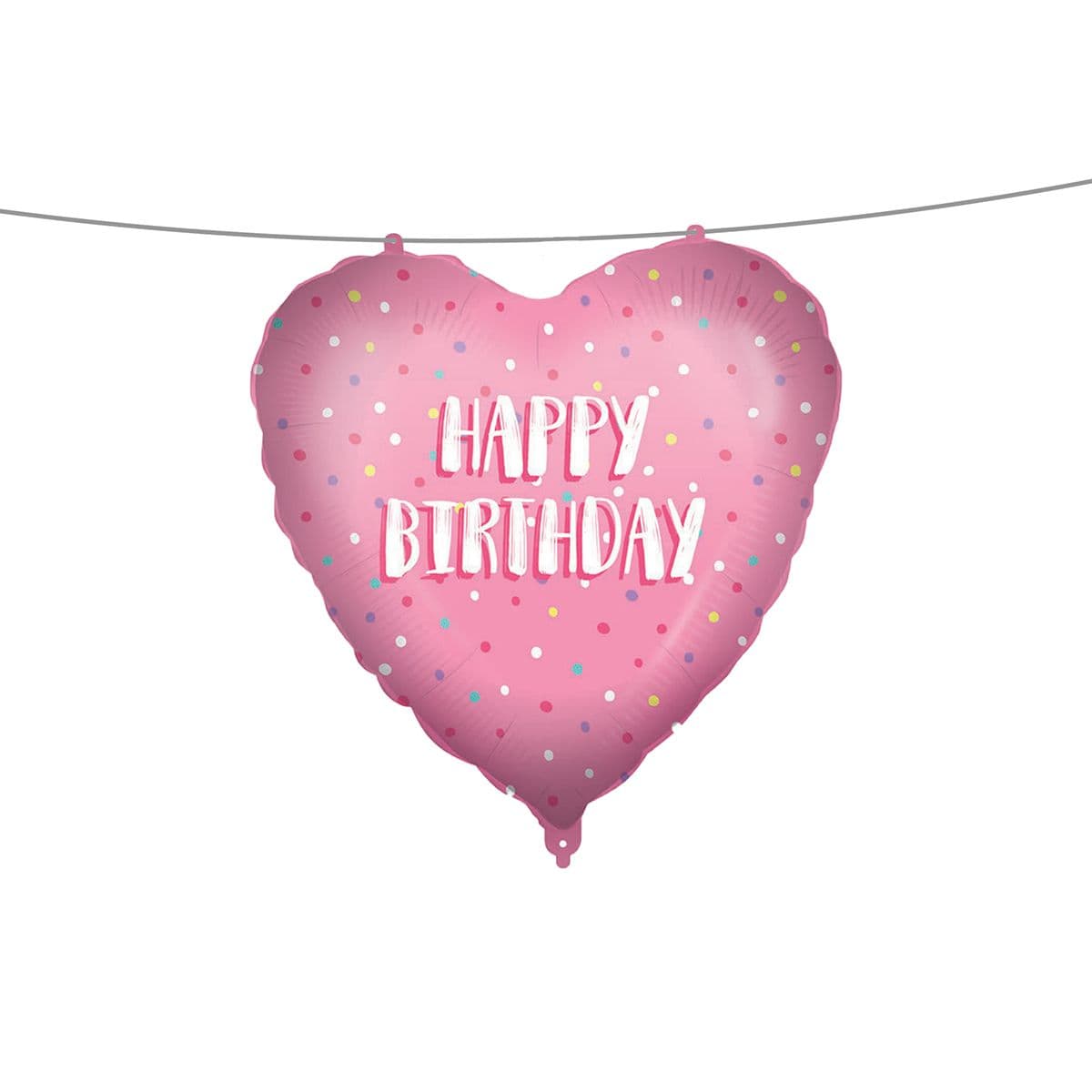 18 INCH AIR-HELIUM FOIL BIRTHDAY PINK HEART 1CTP