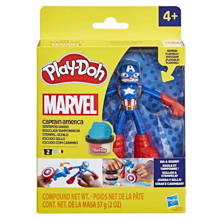PLAY DOH CAPTAIN AMERICA STAMPING SHIELD