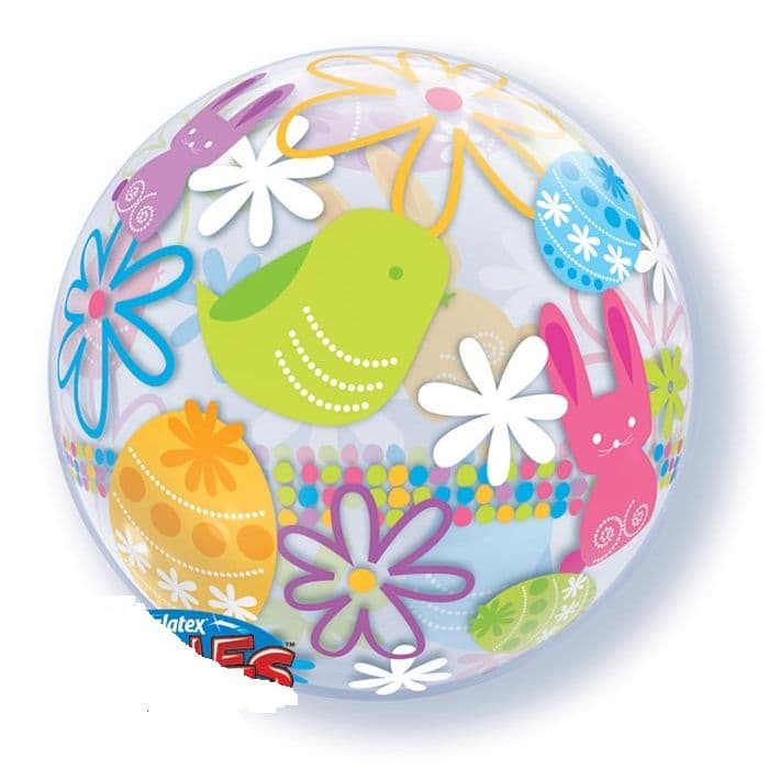 22 INCH SINGLE BUBBLE SPRING BUNNIES&FLOWERS 1CTP