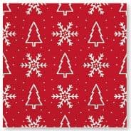 XMAS TREES AND SNOWFLAKESFSC 3PLY NAPKINS 33X33CM