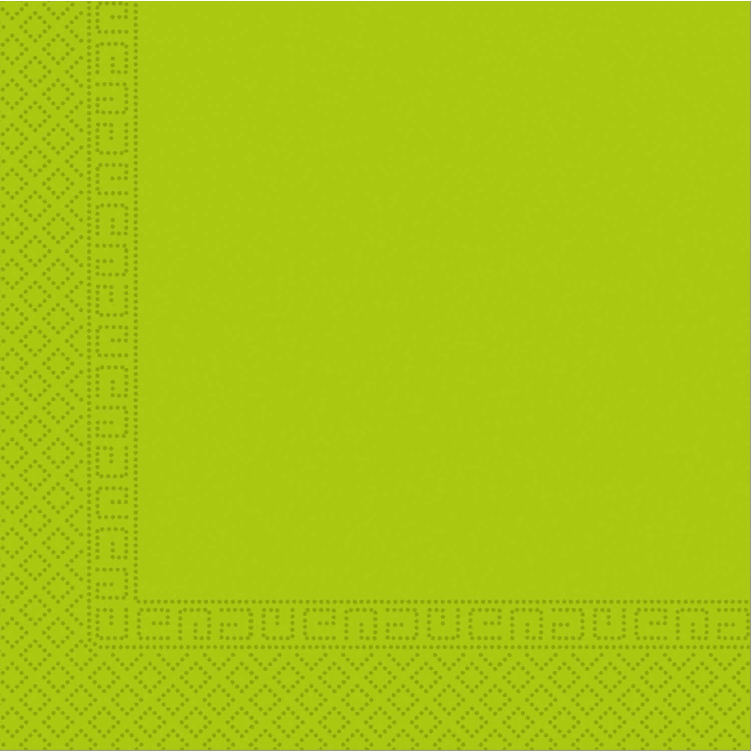 SOLID LIME GREEN THREE PLY PAPER NPKN 33X33CM 20CT