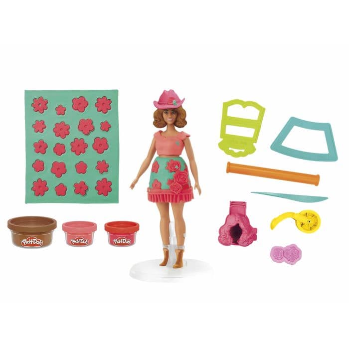 PLAY DOH BARBIE FLORALS AND FRINGE COWBOY