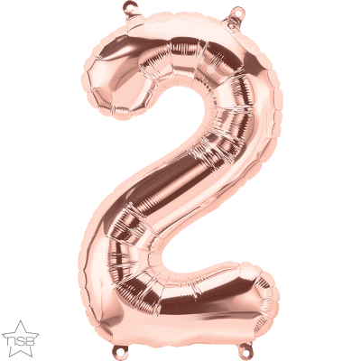 16 IN ROSE GOLD NUMBER 2 AIR FILLED 1CTP