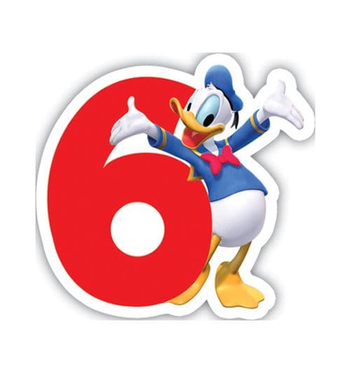 PLAYFUL MICKEY BIRTHDAY NUMERAL CANDLES NO 6 1CT