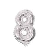 37 INCH AIR-HELIUM SILVER FOIL BALLOON 8 1CTP