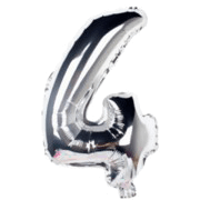 12 INCH AIRFILLED SILVER FOIL BALLOONS