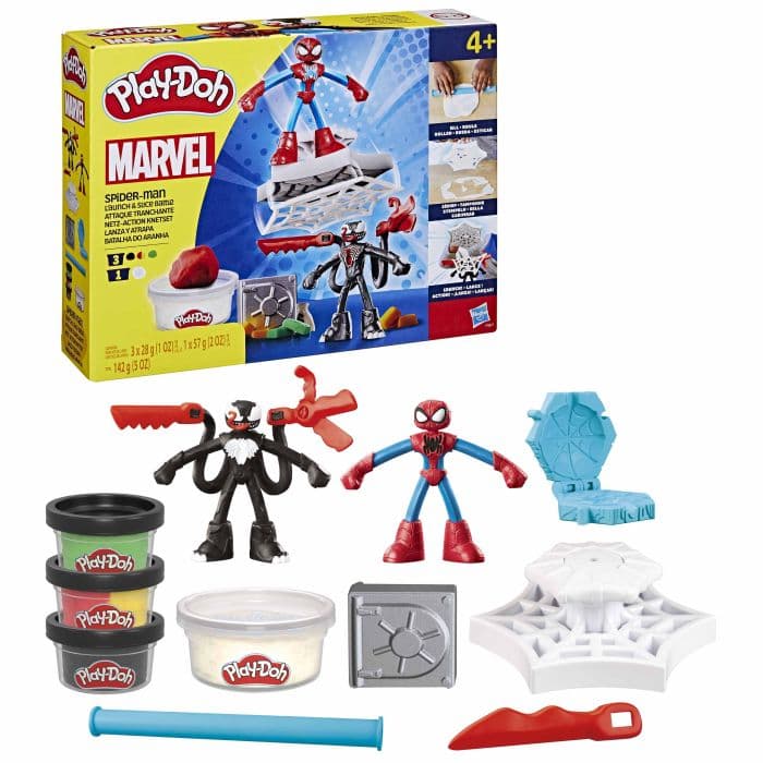 PLAY DOH SPIDER MAN LAUNCH AND SLICE BATTLE