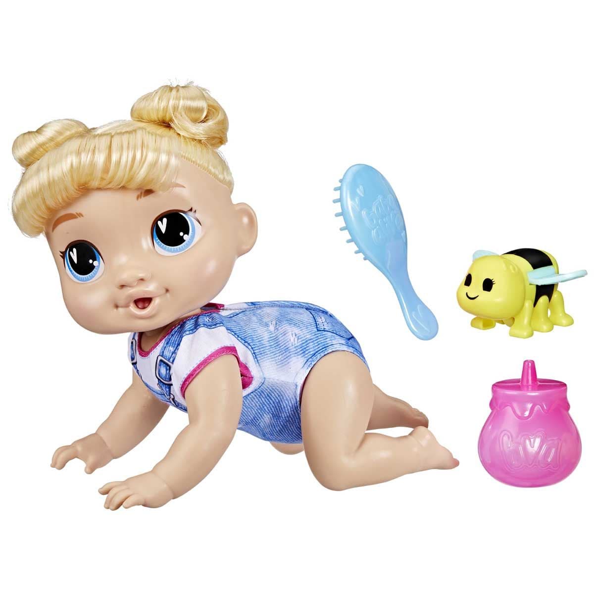 BABY ALIVE CRAWL N PLAY BLONDE HAIR HARPER