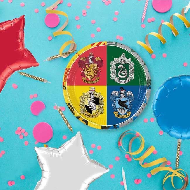 HARRY POTTER HOGWARTS HOUSE PPR PLATE 23CM 8CT NG
