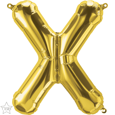 16 IN FOIL GOLD LETTER X AIR FILLED 1CTP