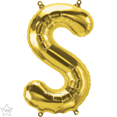 16 IN FOIL GOLD LETTER S AIR FILLED 1CTP