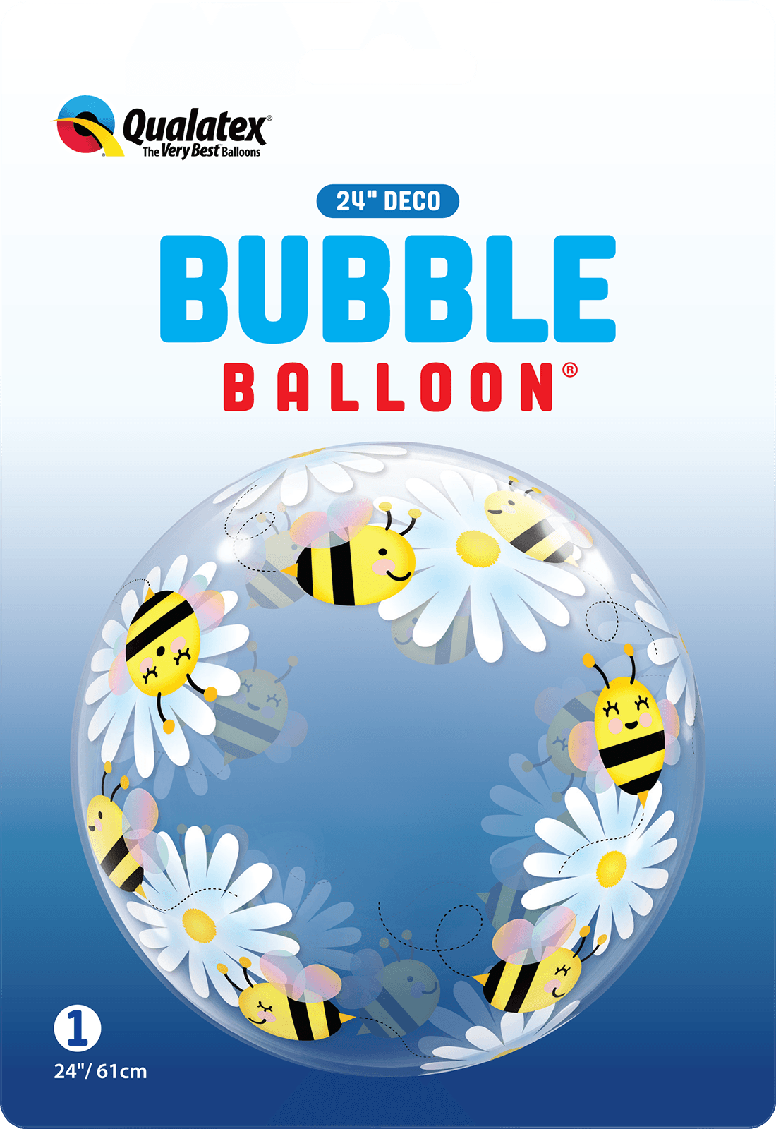 24 INCH DECO BUBBLE SWEET BEES & DAISIES 1 CTP