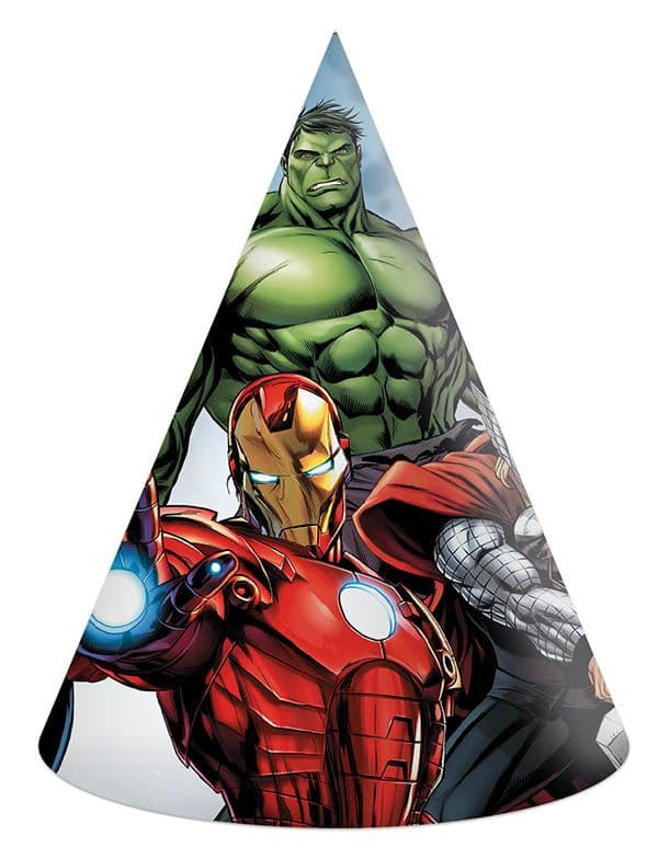 AVENGERS INFINITY STONES PAPER HATS 6CT