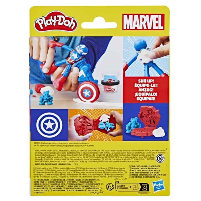 PLAY DOH CAPTAIN AMERICA STAMPING SHIELD