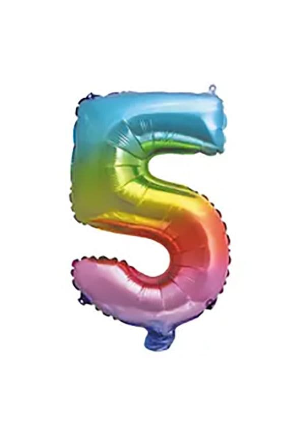RAINBOW FOIL BALLOON 95CM NO 5