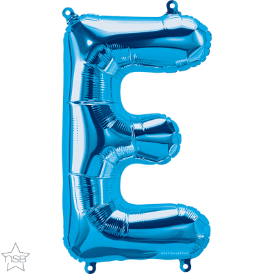16 IN FOIL BLUE LETTER E AIR FILLED 1CTP
