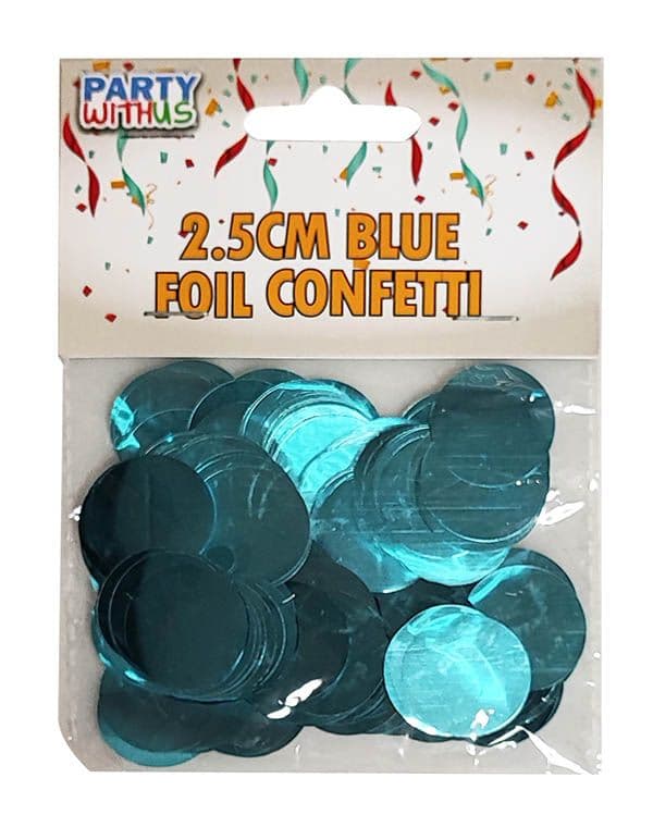 2.5CM BLUE FOIL CONFETTI 15G