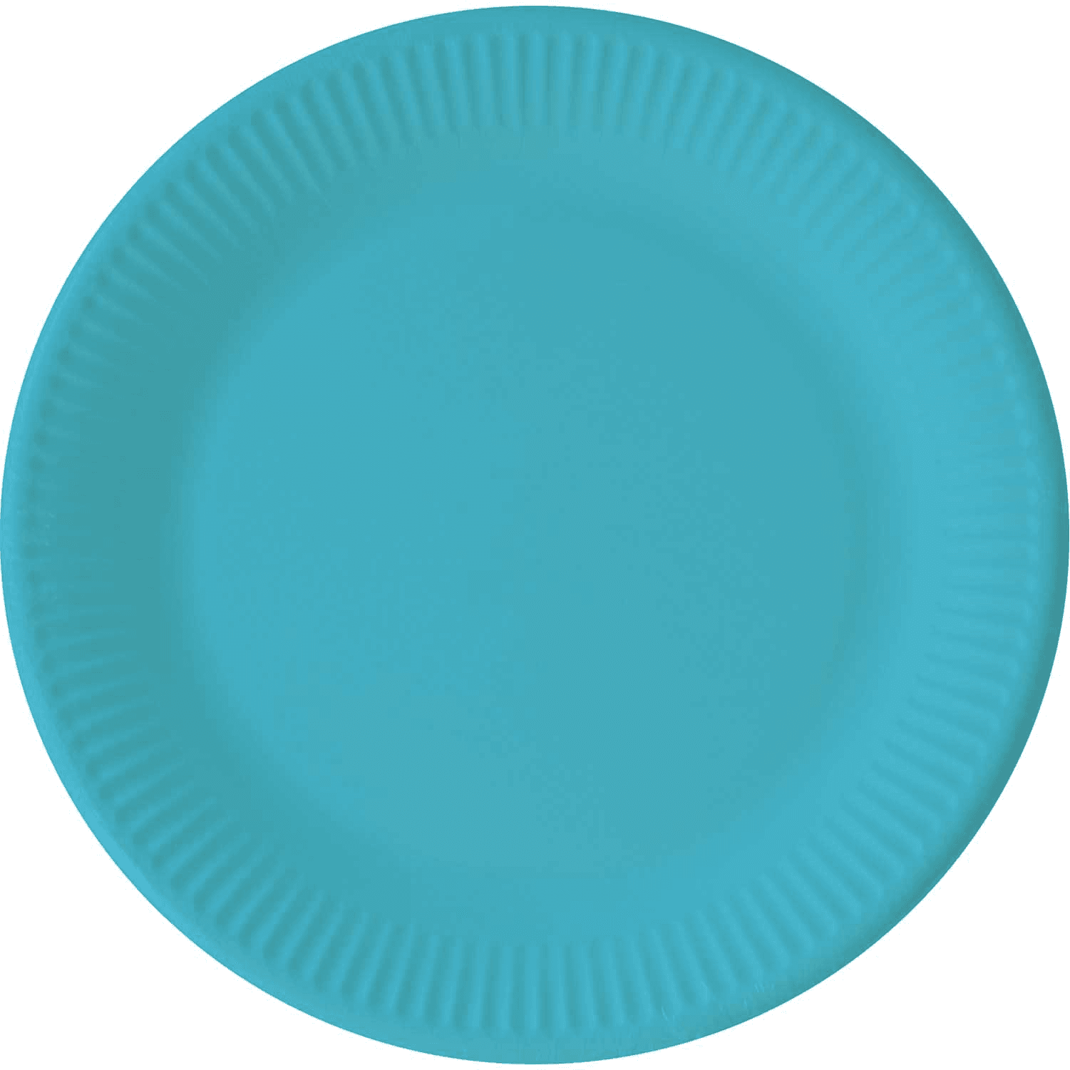 SOLID TURQUOISE PAPER PLATES LARGE 23CM 8CT