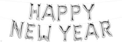 16 IN FOIL HAPPY NEW YR SILVER KIT AIR FILLED 1CTP