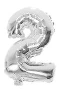 12 INCH AIRFILLED SILVER FOIL BALLOONS